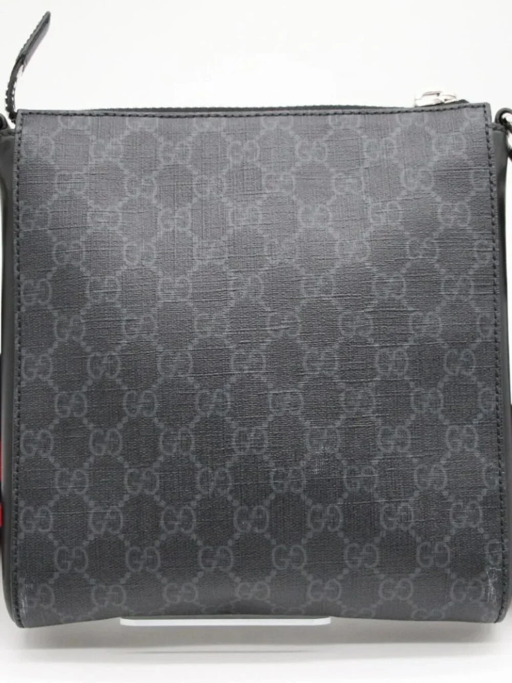GUCCI Small Messenger Shoulder Bag 523599 GG Supreme Sherry Line Black